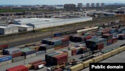 Bakı-Tbilisi-Qars dəmir yolu xəttində yükdaşıma (Mənbə: Azərbaycan Dəmir Yolları)