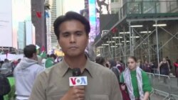 Demonstran Pro-Palestina Penuhi Times Square, New York