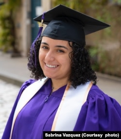 Sabrina Vazquez graduated from New York University in 2023.
