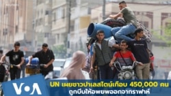 ‘ยูเอ็น’ เผย ชาวปาเลสไตน์เกือบ 450,000 คนถูกบีบให้อพยพออกจากราฟาห์