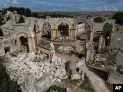 FILE - A general view of the Church of Saint Simeon, 30 kilometers northwest of Aleppo, Syra, is seen March 8, 2023. (AP/Omar Albam)