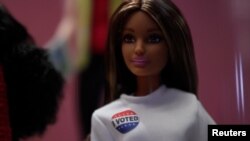 A doll on display at "Barbie: The Exhibition," running at the Design Museum from July 5 to Feb. 23 in London.