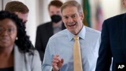 Representative Jim Jordan, chairman of the House Judiciary Committee and a staunch ally of former President Donald Trump, arrives for a meeting at the Capitol in Washington, Oct. 13, 2023, the same day Republicans nominated him to be the new Speaker of the House.
