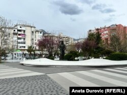 Trg u centru Bara u Crnoj Gori, 16. aprila 2023. Foto: Aneta Durovic (RFE/RL)