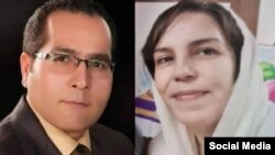 Rübab Quluzadə və həyat yoldaşı Səyyad Məhəmmədiyan (Mənbə: Araz News Telegram kanalı)