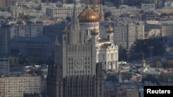 모스크바 시내 러시아 외무부 청사(앞) 전경 (자료사진)