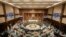 A general view shows the opening session of the meeting of Arab foreign ministers at the Arab League Headquarters, to discuss the Sudan and Syrian situations, in Cairo, Egypt, May 7, 2023.
