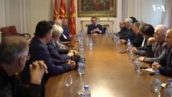 Христијан Мицкоски на консултации со коалиционите партнери за формирање на влада