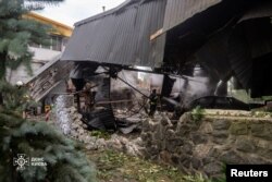 지난 5월 러시아의 미사일 공격으로 파괴된 우크라이나 크이우의 건물. (자료화면)