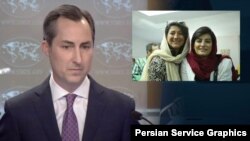 متیو میلر سخنگوی وزارت امور خارجه آمریکا / نیلوفر حامدی، خبرنگار روزنامه شرق، و الهه محمدی‌ خبرنگار روزنامه هم‌میهن‌