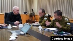 وزیر دفاع اسرائیل در جلسه با مقامات ارشد ارتش
عکس: وزارت دفاع اسرائیل