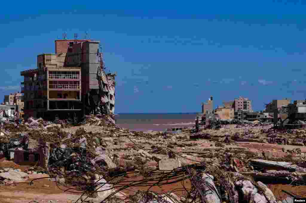 City of Derna in Libya is seen following a powerful storm and heavy rainfall hitting the country, Sept. 13, 2023.