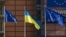 EU Ukraine flags