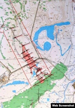 A map of the Dobrovolnoye uranium deposit