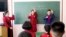 FILE - Schoolchildren at Jon U Junior Middle School take an English lesson in the Moranbong District of Pyongyang, North Korea, March 21, 2024.