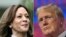 Kombinasi foto yang menampilkan Kamala Harris, Wakil Presiden AS, dan Mantan Presiden AS, Donald Trump. (Foto: AFP/Brendan Smialowski dan Patrick T. Fallon)