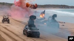 ภาพจากภาพยนตร์ 'The Fall Guy.' (Eric Laciste/Universal Pictures via AP)