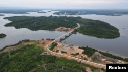 Jembatan Balang Besar yang akan terhubung ke Ibu Kota Nusantara di Sepaku, Kalimantan Timur, 7 Maret 2023. (Foto: Willy Kurniawan/Reuters)