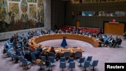 미국 뉴욕 유엔본부에서 안전보장이사회 회의가 진행되고 있다. 