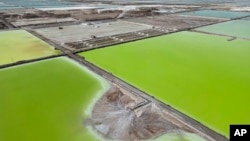 FILE - SQM Lithium company operates near Peine, Chile, April 18, 2023.