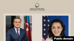 Ceyhun Bayramov və Yuri Kim (Mənbə: Azərbaycan Xarici İşlər Nazirliyi)