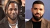 Kendrik Lamar (levo) i Drejk (Foto: AP)