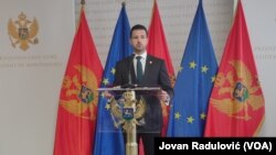 Predsednik Crne Gore Jakov Milatović na konferenciji za novinare 2. oktobra 2023.