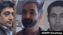 از چپ به راست طاهر نقوی(وکیل دادگستری در کرج)، عبدالعزیز عظیمی‌قدیم(روحانی خلع لباس شده)، حسین پیری قوشاچای