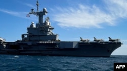 法国海军戴高乐号（Charles de Gaulle）航母（资料照：2024年4月25日）