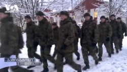 წვრთნები რუსეთის საზღვართან ესტონეთის სამხედრო ბაზაზე