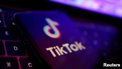 资料照片：TikTok的标志。