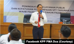 Menteri Keuangan Sri Mulyani mencopot Rafael Alun Trisambodo (RAT) dari jabatannya di Direktorat Jenderal Pajak (DJP). (Courtesy: Facebook KPP PMA Dua)