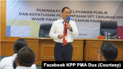 Menteri Keuangan Sri Mulyani mencopot Rafael Alun Trisambodo (RAT) dari jabatannya di Direktorat Jenderal Pajak (DJP). (Courtesy: Facebook KPP PMA Dua)