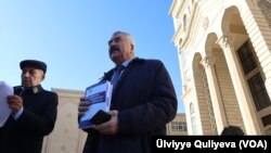 Namizəd Səfərov və Mətləb Mütəllimov MSK-nin qarşısında 