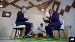 U.S. Secretary of State Antony Blinken meets Ethiopian Deputy Prime Minister and Foreign Minister Demeke Mekonnen in Addis Ababa, Ethiopia, March 15, 2023. 