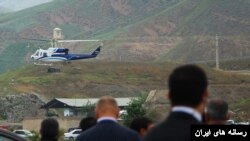 تصویری از بالگرد حامل ابراهیم رئیسی، پیش از سانحه، که در رسانه های ایران منتشرشده است