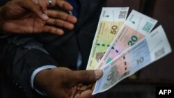 Des centaines de personnes ont attendu en vain pendant des heures pour espérer retirer de l'argent ou simplement disposer de leurs fonds. (Photo by Jekesai NJIKIZANA / AFP)