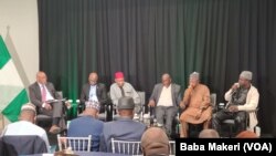 Na biyu daga hannun hagu, Hyacinth Alia (Binuwe), Abba Yusuf (Kano) da Umar Namadi (Jigawa) da Uba Sani (Kaduna) da Manir Dan Iya (Sokoto)