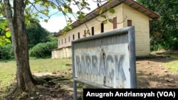 Eks kamp Vietnam di Pulau Galang, Batam, Kepulauan Riau, yang diwacanakan menjadi tempat penampungan pengungsi Rohingya. (VOA/Anugrah Andriansyah)