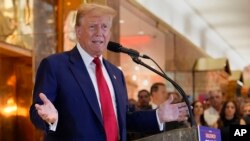 Trump akitoa hotuba siku moja baada ya kupatikana na hatia ya uhalifu na jopo la mahakama ya New York. Ijumaa Mei 31, 2024.