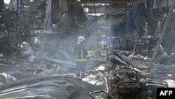 สภาพความเสียหายของร้าน Epicentr DIY ในเมืองคาร์คิฟ จากการโจมตีของรัสเซีย วันที่ 25 พ.ค. 2024 