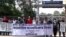 FILE - Activists with the rights group Odhikar demonstrate against enforced disappearances, in Khulna, Bangladesh, Dec. 10, 2021. Bangladesh made no significant progress in improving its human rights situation, a recent U.S. State Department report said. (Mohammad Nuruzzaman/VOA)