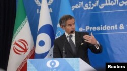 International Atomic Energy Agency Director General Rafael Grossi speaks during a news conference in Tehran, Iran, March 4, 2023. 