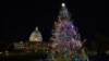 FILE - The U.S. Capitol Christmas tree is seen after a lighting ceremony on the West Front of the Capitol, in Washington, Nov. 28, 2023.