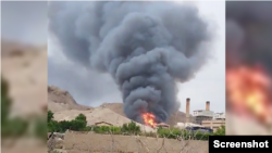 آتش‌سوزی در نیروگاه برق درچه اصفهان