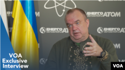 Petro Kotin, president of Ukraine's state-run nuclear company, Energoatom, says the Russian occupation of the Zaporizhzhia Nuclear Power Plant is "worsening all the time." He spoke with VOA on May 18, 2023, in Kyiv. 