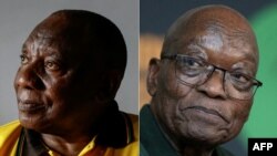 COMBO-SAFRICA-POLITICS-ELECTION-RAMAPHOSA-ZUMA