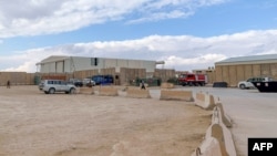 A picture taken on Jan. 13, 2020, during a press tour organized by the U.S.-led coalition, shows a view inside Ain al-Asad military airbase housing U.S. and other foreign troops in the western Iraqi province of Anbar. 