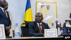 Le Premier ministre tchadien et ancien ambassadeur du Tchad en Chine, Allamaye Halina, lors d'une cérémonie officielle à N'Djamena en 2024.