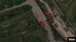 개성공단 내 도로를 달리는 차량. 자료=Planet Labs